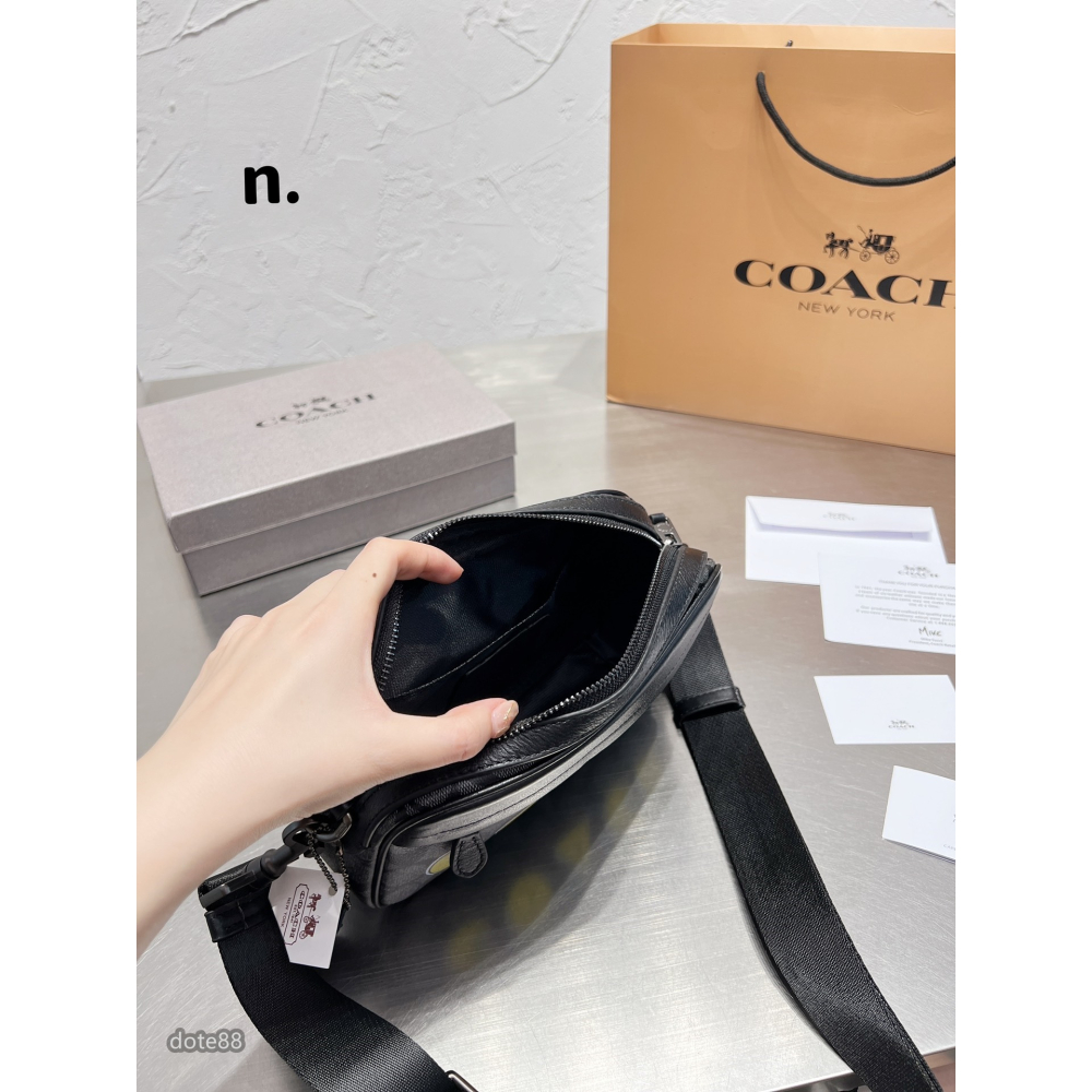【coach】蔻馳男士女士單肩包相機包手機包錢包大loog印花大容量輕便實用出門必備送男友女友生日禮物百搭有型簡約時尚-細節圖9