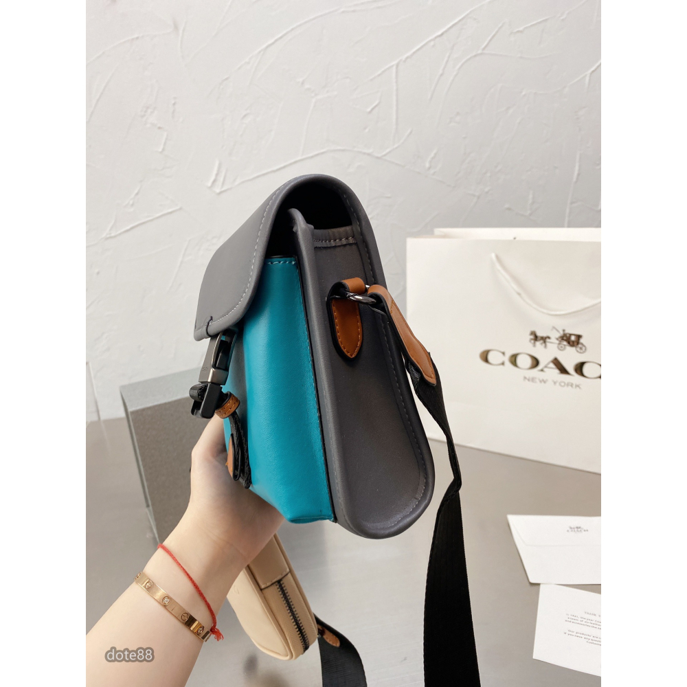 【coach】蔻馳男士單肩包斜挎包經典印花大容量年輕配色輕便實用出門必備送男友禮物百搭有型時尚潮流休閒逛街生日禮物-細節圖2