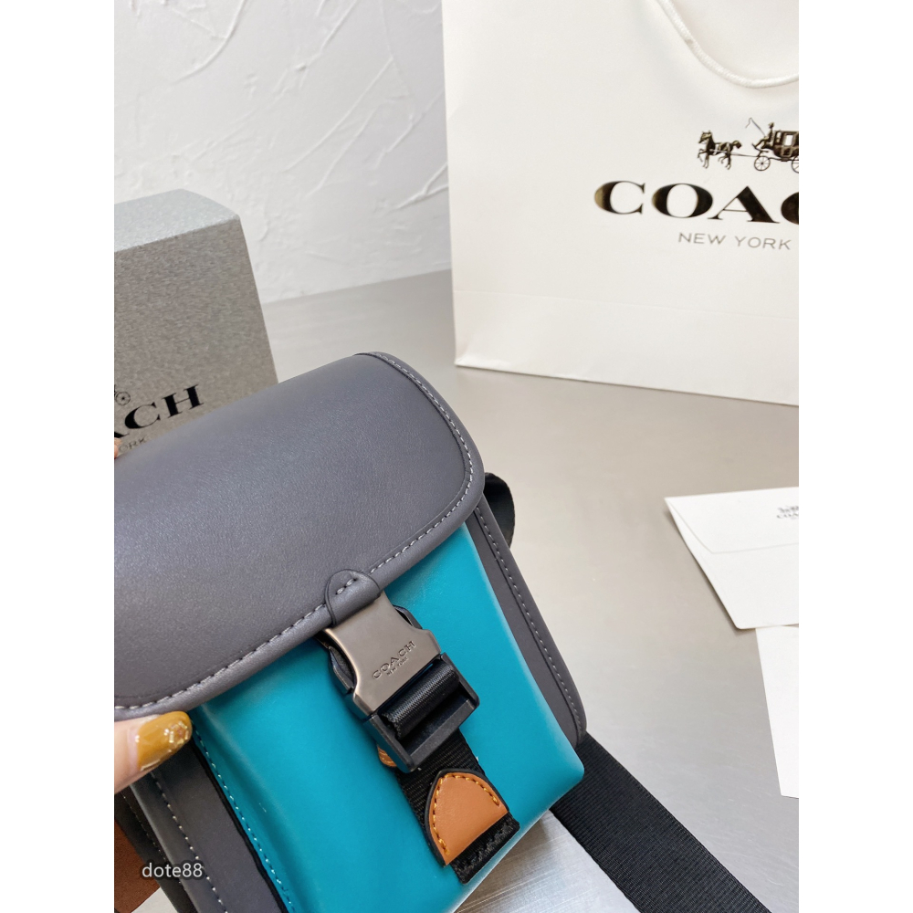 【coach】蔻馳男士單肩包斜挎包經典印花大容量年輕配色輕便實用出門必備送男友禮物百搭有型時尚潮流休閒逛街生日禮物-細節圖3