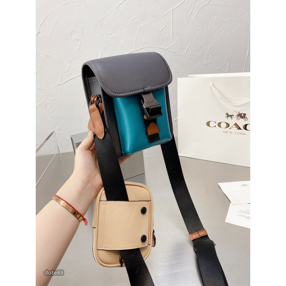【coach】蔻馳男士單肩包斜挎包經典印花大容量年輕配色輕便實用出門必備送男友禮物百搭有型時尚潮流休閒逛街生日禮物-細節圖5
