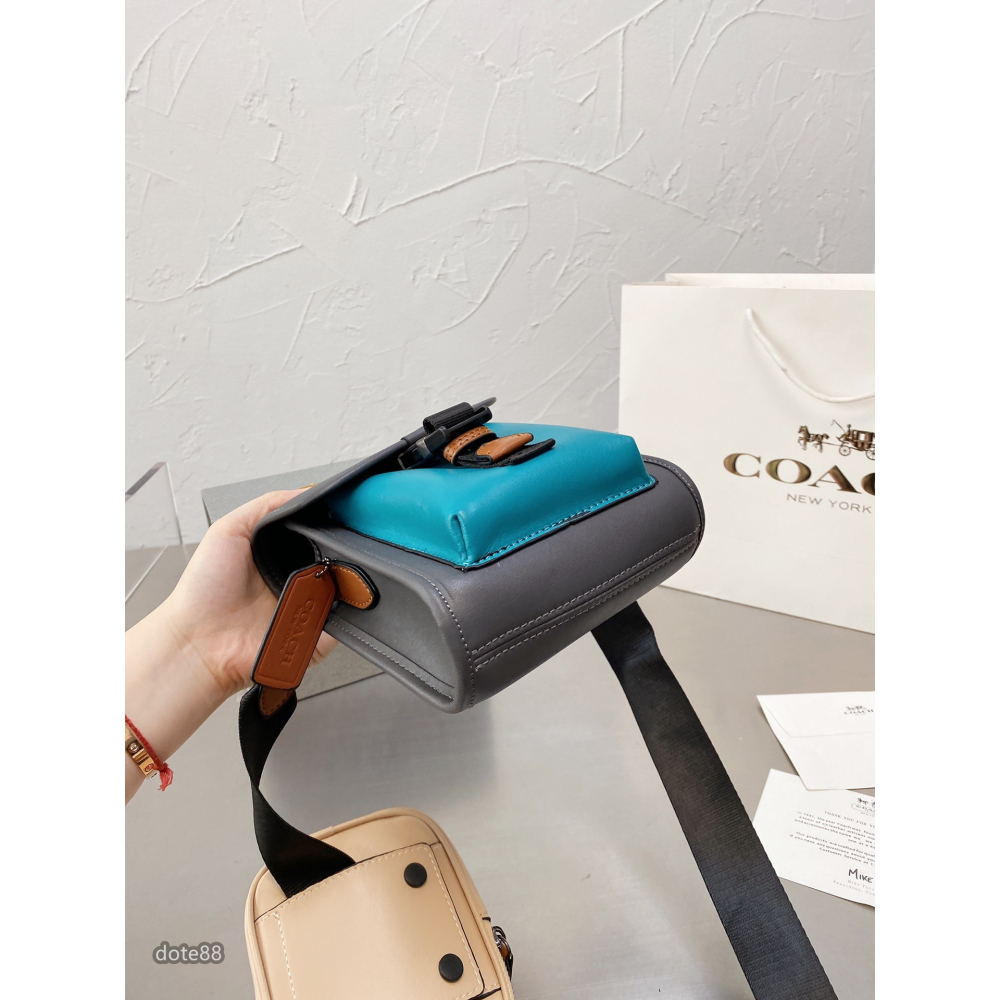 【coach】蔻馳男士單肩包斜挎包經典印花大容量年輕配色輕便實用出門必備送男友禮物百搭有型時尚潮流休閒逛街生日禮物-細節圖7