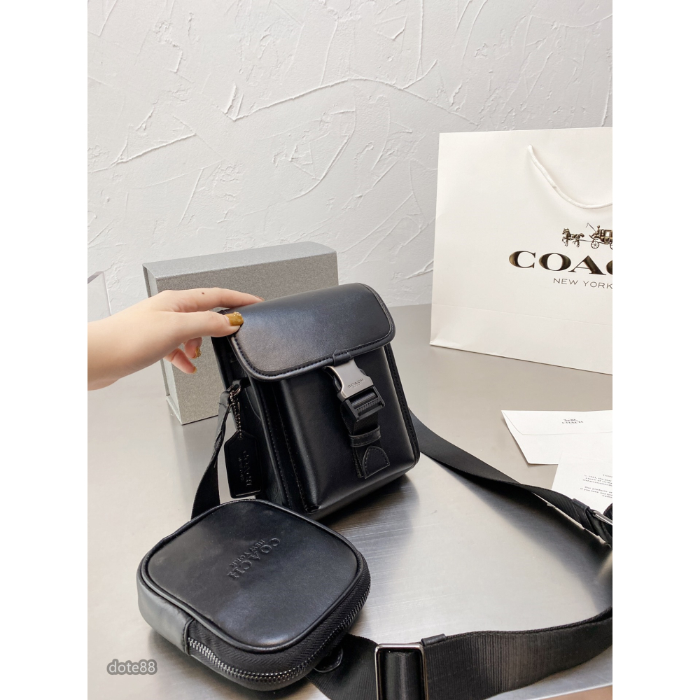 【coach】蔻馳男士單肩包斜挎包經典印花大容量年輕配色輕便實用出門必備送男友禮物百搭有型時尚潮流休閒逛街生日禮物-細節圖2