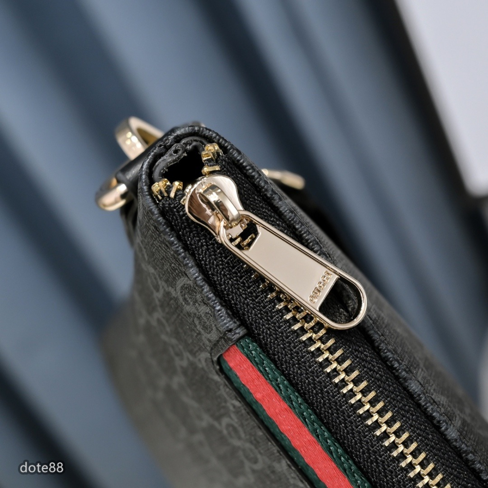 【Gucci】古馳男士公事包手提包斜挎包真皮經典印花可調節肩帶多隔層耐磨送領導老公禮物多功能簡便出門出差必備高端大氣-細節圖6