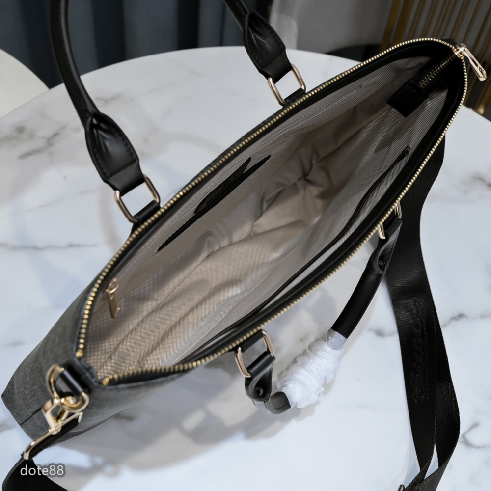 【Gucci】古馳男士公事包手提包斜挎包真皮經典印花可調節肩帶多隔層耐磨送領導老公禮物多功能簡便出門出差必備高端大氣-細節圖8