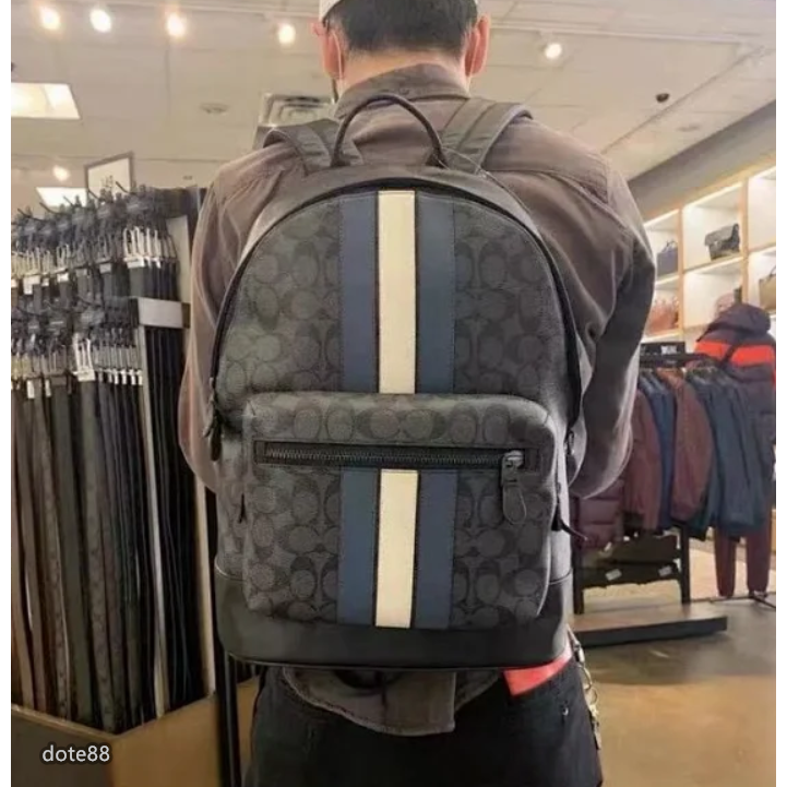 【coach】蔻馳新款背包男女情侶大容量內部有夾層輕便實用旅行必備百搭有型簡約時尚潮流休閒逛街生日情人節禮物-細節圖6