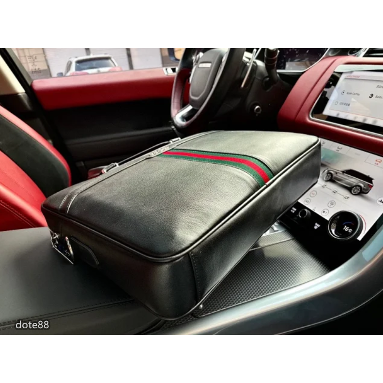 【GUCCI】古馳GG牛皮男士出差公文包大容量商務休閒手提電腦包單肩斜挎包父親節情人節生日禮物送領導上班出差必備商務風-細節圖7