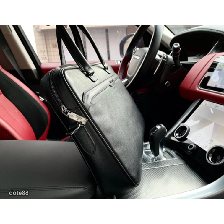 【GUCCI】古馳GG牛皮男士出差公事包大容量商務休閒手提包單肩斜挎包素色簡約父親節情人節生日禮物送領導上班出差必備-細節圖5