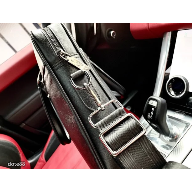 【GUCCI】古馳GG牛皮男士出差公事包大容量商務休閒手提包單肩斜挎包素色簡約父親節情人節生日禮物送領導上班出差必備-細節圖6