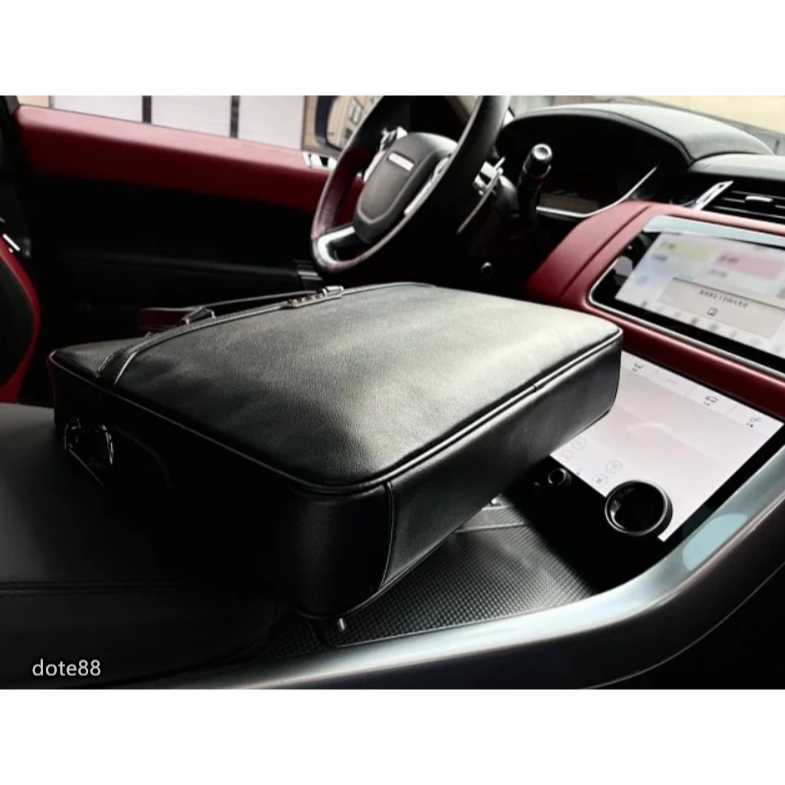 【GUCCI】古馳GG牛皮男士出差公事包大容量商務休閒手提包單肩斜挎包素色簡約父親節情人節生日禮物送領導上班出差必備-細節圖7