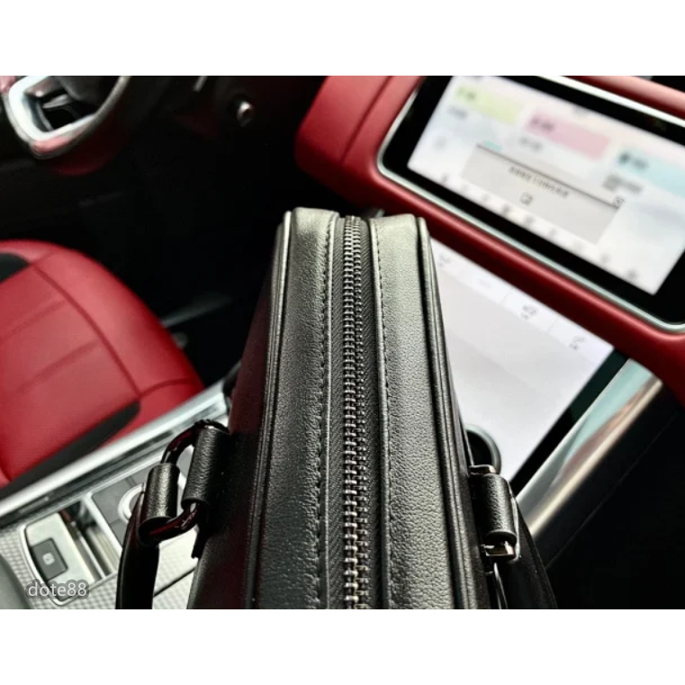 【GUCCI】古馳GG牛皮男士出差公事包大容量商務休閒手提包單肩斜挎包素色簡約父親節情人節生日禮物送領導上班出差必備-細節圖8