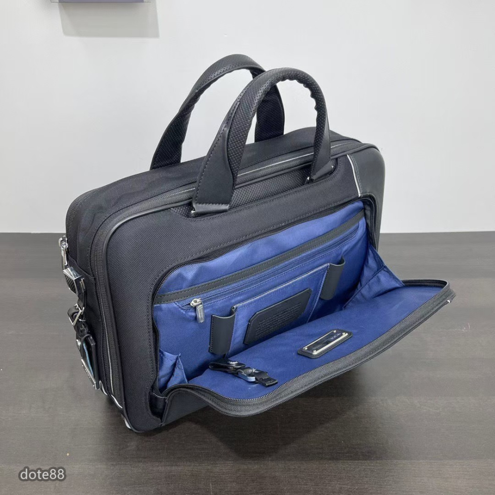 【Tumi】 途米手提包公事包彈道尼龍耐磨防水多隔層多功能可調節拆卸長肩帶容量大電腦隔層送領導送老公禮物簡約大氣實用-細節圖6