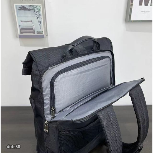 【Tumi】途米男士時尚雙肩背包登山包書包筆電包彈道尼龍材質多口袋簡約大氣隔層多耐磨耐用生日禮物簡便實用大容量輕便實用-細節圖4