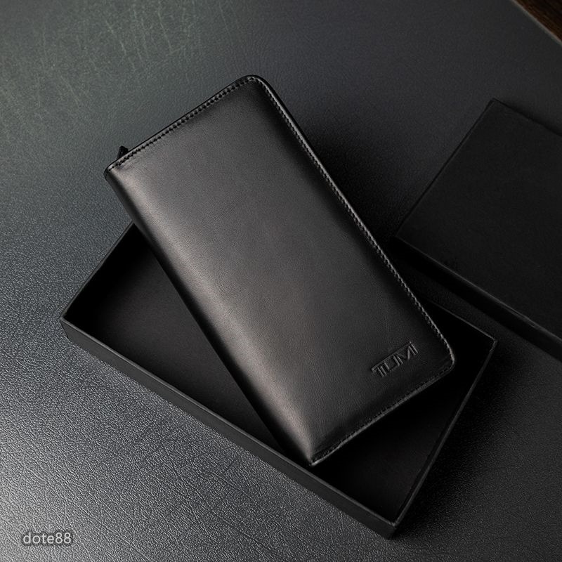 【TUMI】途米男士商務長款手拿包錢包手機包真皮材質拉鍊口袋多功能大容量簡便實用生日情人節父親節禮物輕便出門必備簡約-細節圖6
