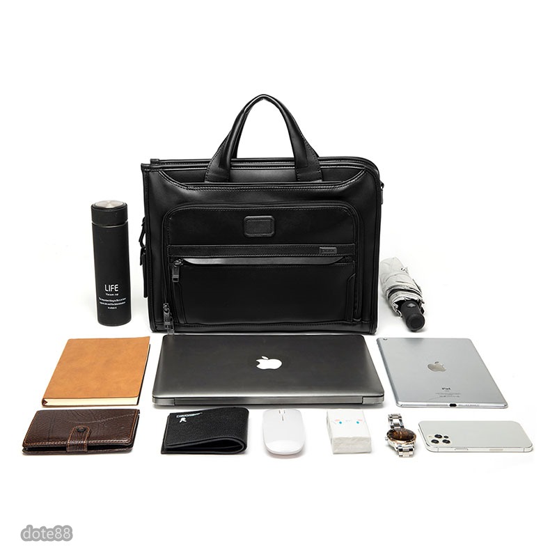 【TUMI】途米手提包公事包旅行包商務包背部拉桿套真皮材質耐磨防水多隔層多功能可調節拆卸肩帶電腦隔層送領導老公禮物-細節圖6