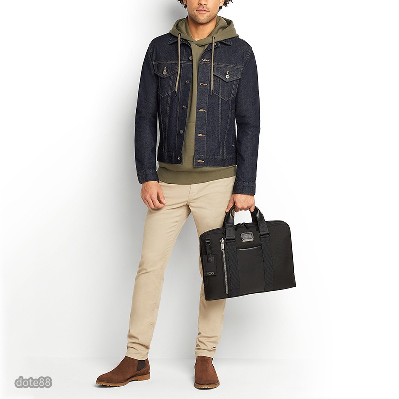 TUMI途米手提包公事包旅行包背部拉桿套彈道尼龍耐磨防水多隔層多功能可調節拆卸肩帶容量大電腦隔層送領導送老公禮物簡約-細節圖2