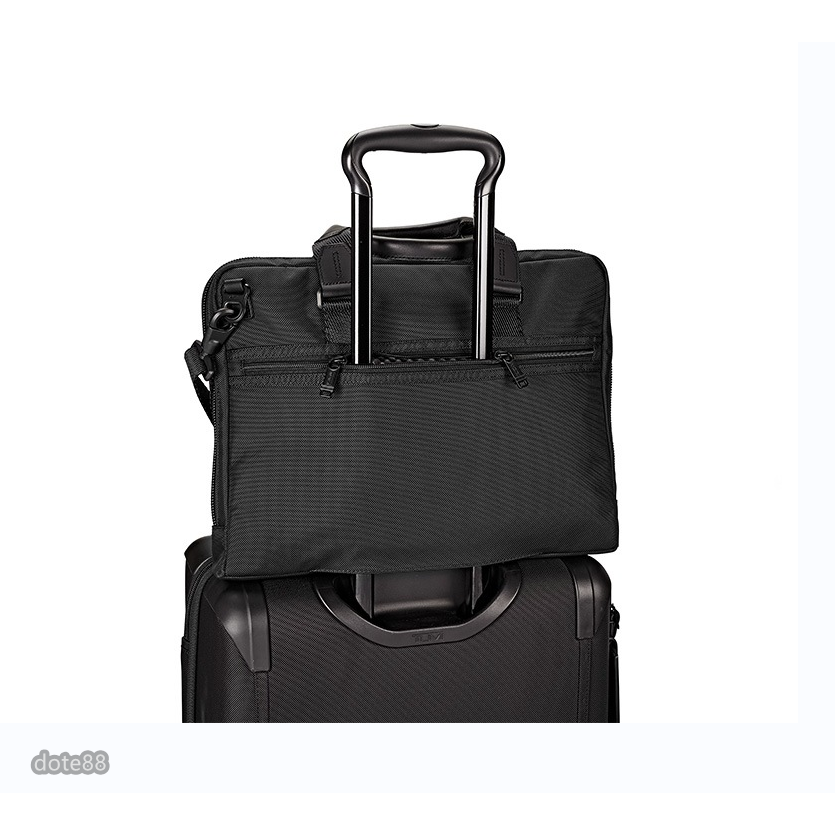 TUMI途米手提包公事包旅行包背部拉桿套彈道尼龍耐磨防水多隔層多功能可調節拆卸肩帶容量大電腦隔層送領導送老公禮物簡約-細節圖4