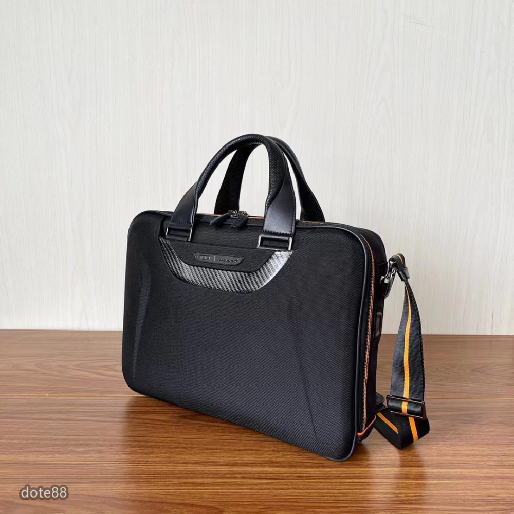 TUMI途米邁凱倫聯名款手提包公事包旅行包尼龍材質耐磨防水多隔層多功能可調節拆卸長肩帶容量大電腦隔層送領導送老公禮物-細節圖4
