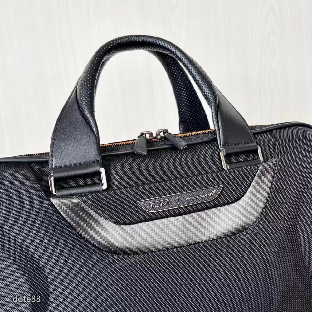 TUMI途米邁凱倫聯名款手提包公事包旅行包尼龍材質耐磨防水多隔層多功能可調節拆卸長肩帶容量大電腦隔層送領導送老公禮物-細節圖7