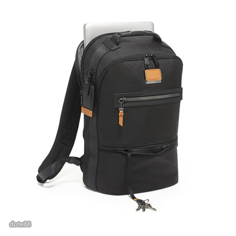 TUMI途米男士時尚雙肩背包手提包登山包書包筆電包旅行包商務包彈道尼龍材質防水多口袋簡約隔層多耐磨耐用生日節日禮物-細節圖2