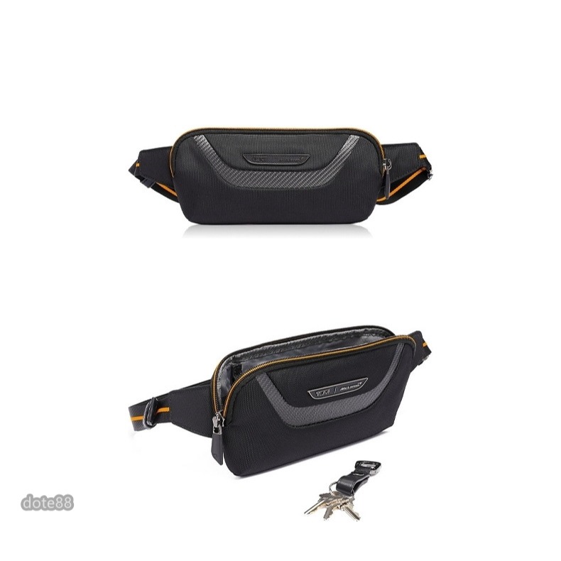TUMI途米邁凱倫聯名款蓝色男士單肩包胸包腰包手機包錢包斜挎包快捷手機袋尼龍材質拉鍊口袋多功能大容量簡便實用生日禮物-細節圖2