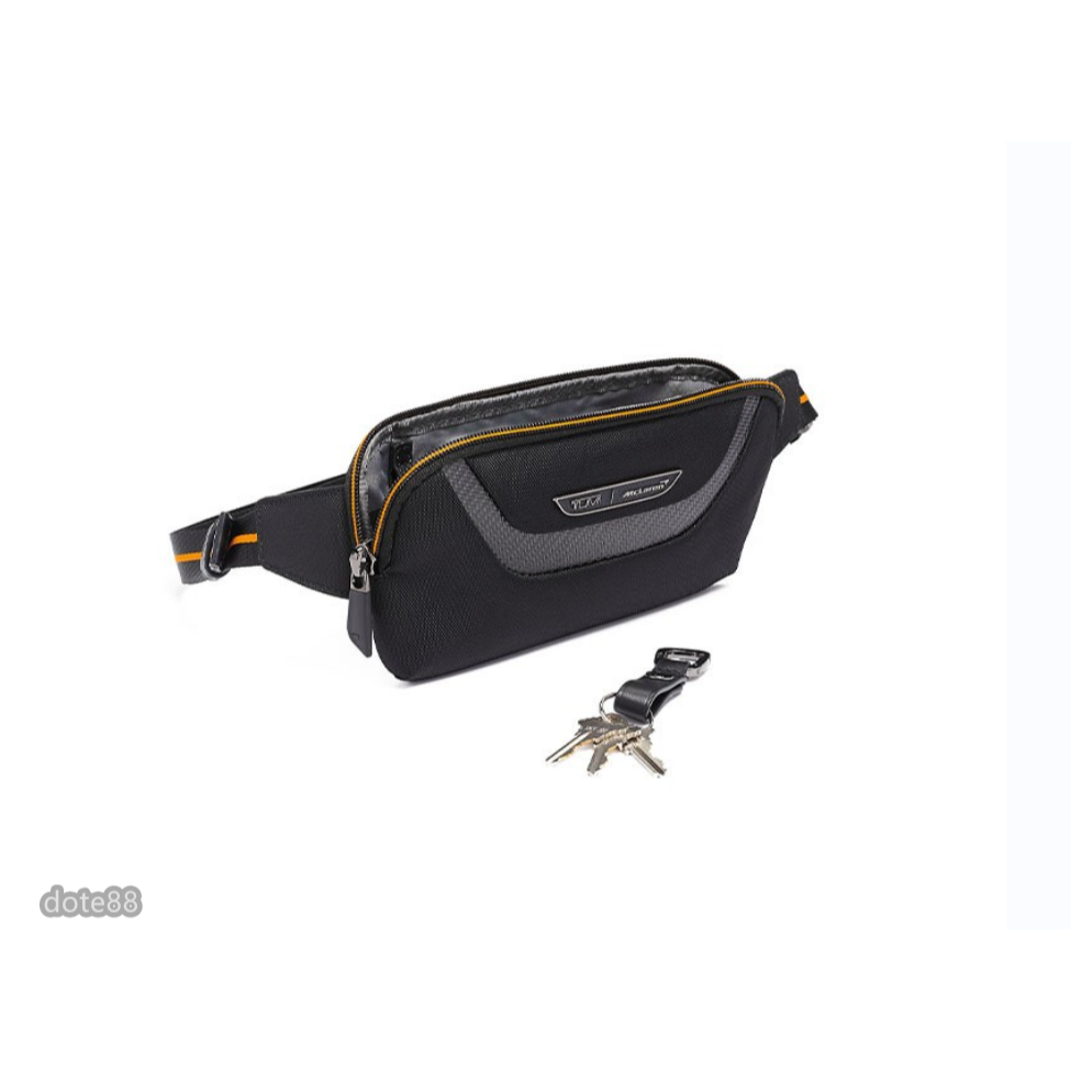 TUMI途米邁凱倫聯名款蓝色男士單肩包胸包腰包手機包錢包斜挎包快捷手機袋尼龍材質拉鍊口袋多功能大容量簡便實用生日禮物-細節圖3