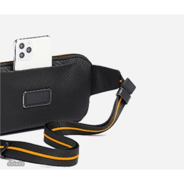 TUMI途米邁凱倫聯名款蓝色男士單肩包胸包腰包手機包錢包斜挎包快捷手機袋尼龍材質拉鍊口袋多功能大容量簡便實用生日禮物-細節圖4