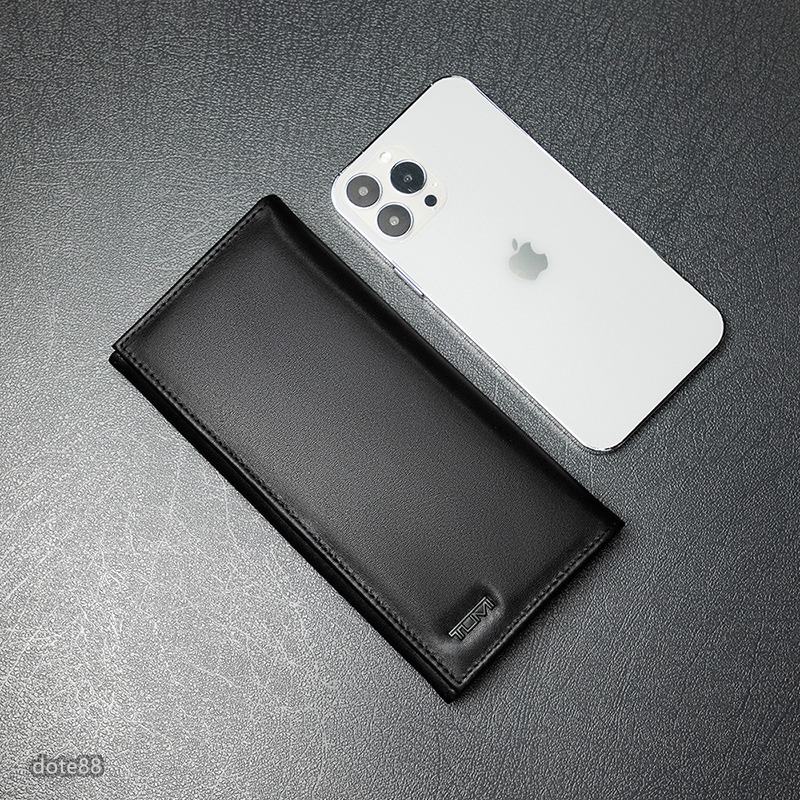 TUMI途米男士商務長款翻蓋式手拿包錢包卡包真皮材質多功能簡便實用生日情人節父親節禮物輕便出門必備簡約時尚從容百搭-細節圖4