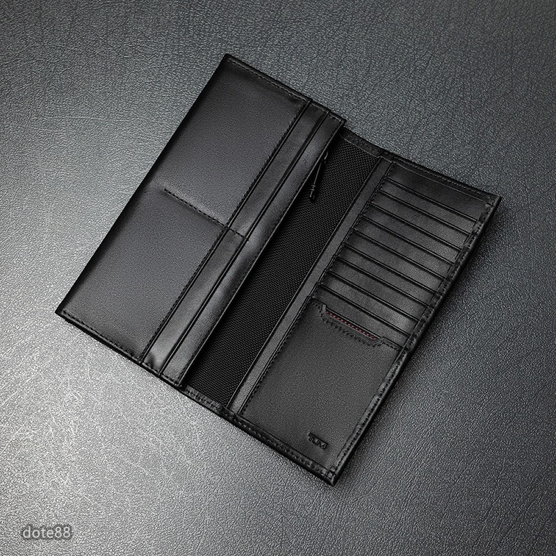 TUMI途米男士商務長款翻蓋式手拿包錢包卡包真皮材質多功能簡便實用生日情人節父親節禮物輕便出門必備簡約時尚從容百搭-細節圖6