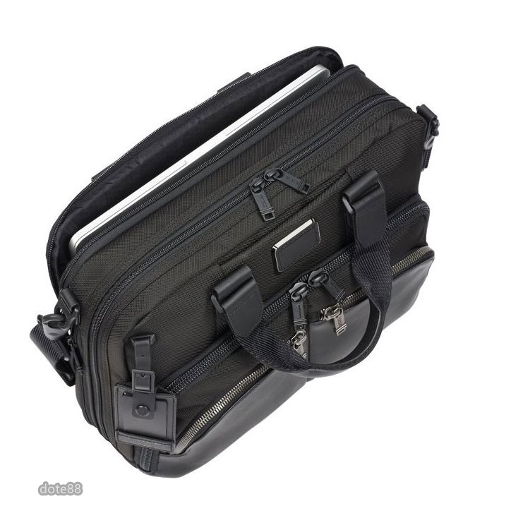 TUMI途米手提包公事包旅行包筆電包彈道尼龍耐磨防水多隔層多功能可調節拆卸長肩帶容量大電腦隔層送領導送老公禮物簡約大氣-細節圖4