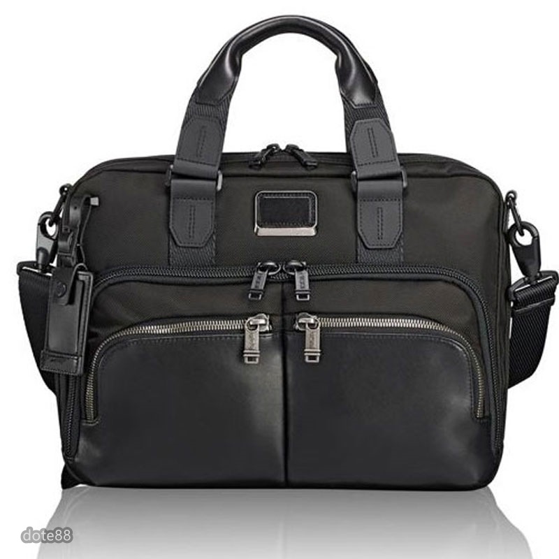 TUMI途米手提包公事包旅行包筆電包彈道尼龍耐磨防水多隔層多功能可調節拆卸長肩帶容量大電腦隔層送領導送老公禮物簡約大氣-細節圖6