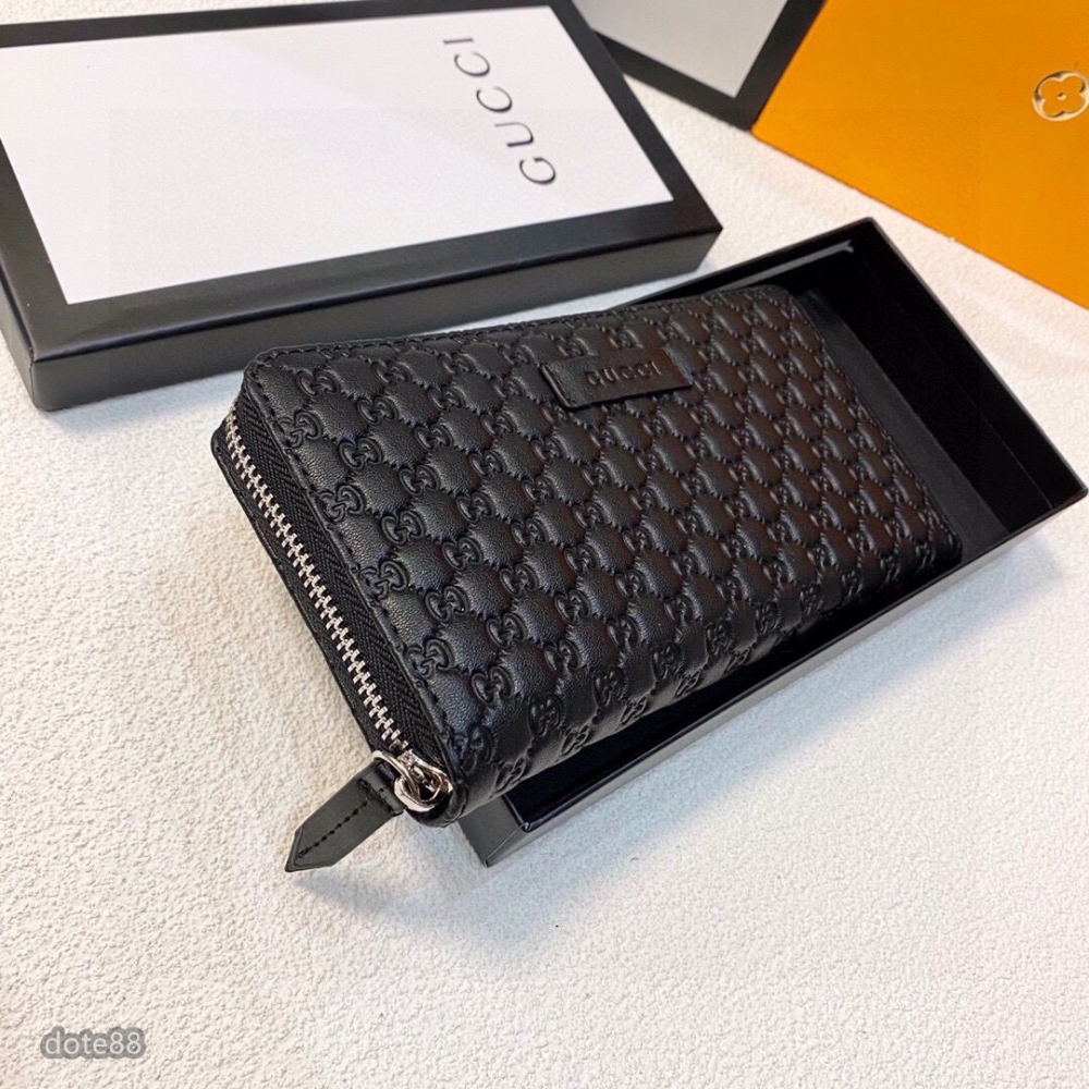 【GUCCI】古馳新款男士女生通用錢包手拿包手抓包夾包浮雕雙經典GG印花簡約經典老印花大容量多功能適合上班商務出門必備-細節圖8