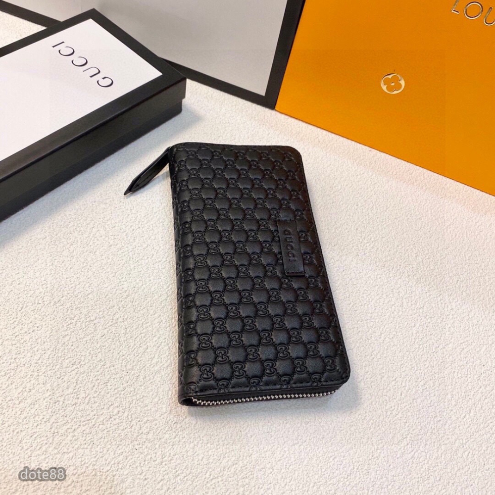 【GUCCI】古馳新款男士女生通用錢包手拿包手抓包夾包浮雕雙經典GG印花簡約經典老印花大容量多功能適合上班商務出門必備-細節圖9