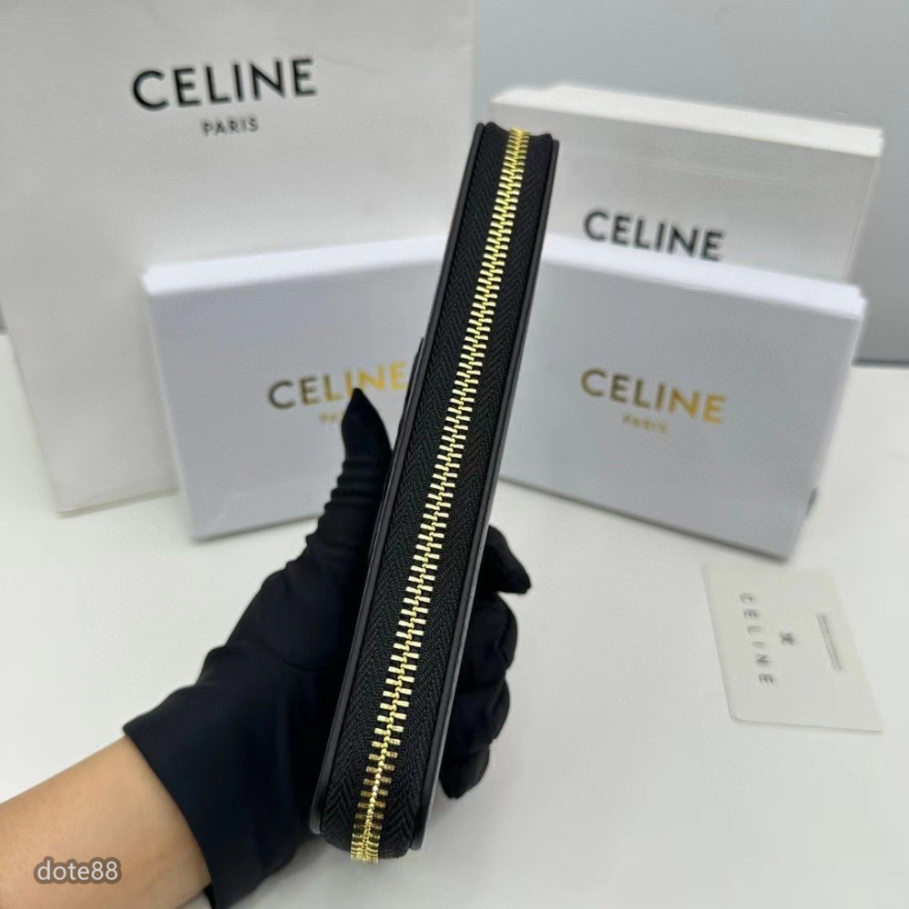【Celine】賽琳男士女士同款錢包手拿包手抓包夾包簡約大容量多隔層拉鏈封口多功能適合上班商務出門必備休閒逛街多卡槽-細節圖2