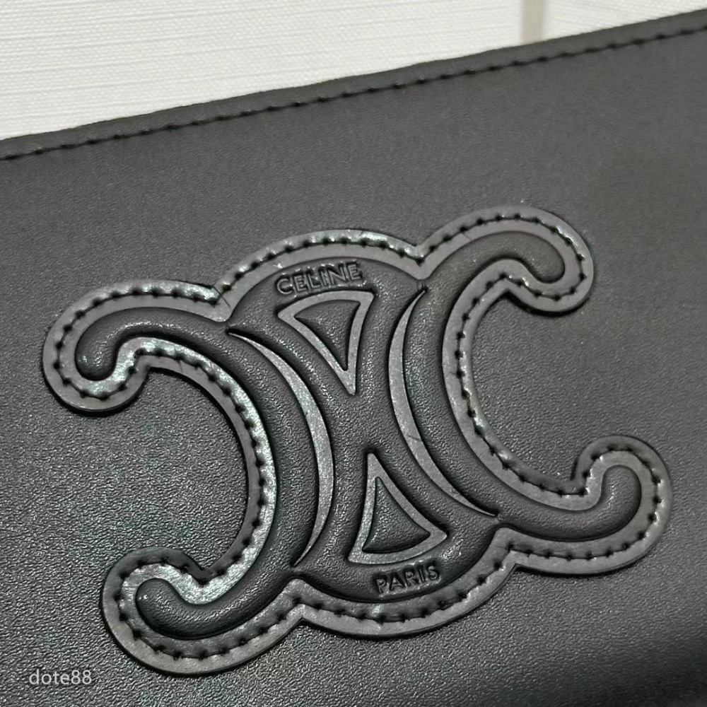 【Celine】賽琳男士女士同款錢包手拿包手抓包夾包簡約大容量多隔層拉鏈封口多功能適合上班商務出門必備休閒逛街多卡槽-細節圖9