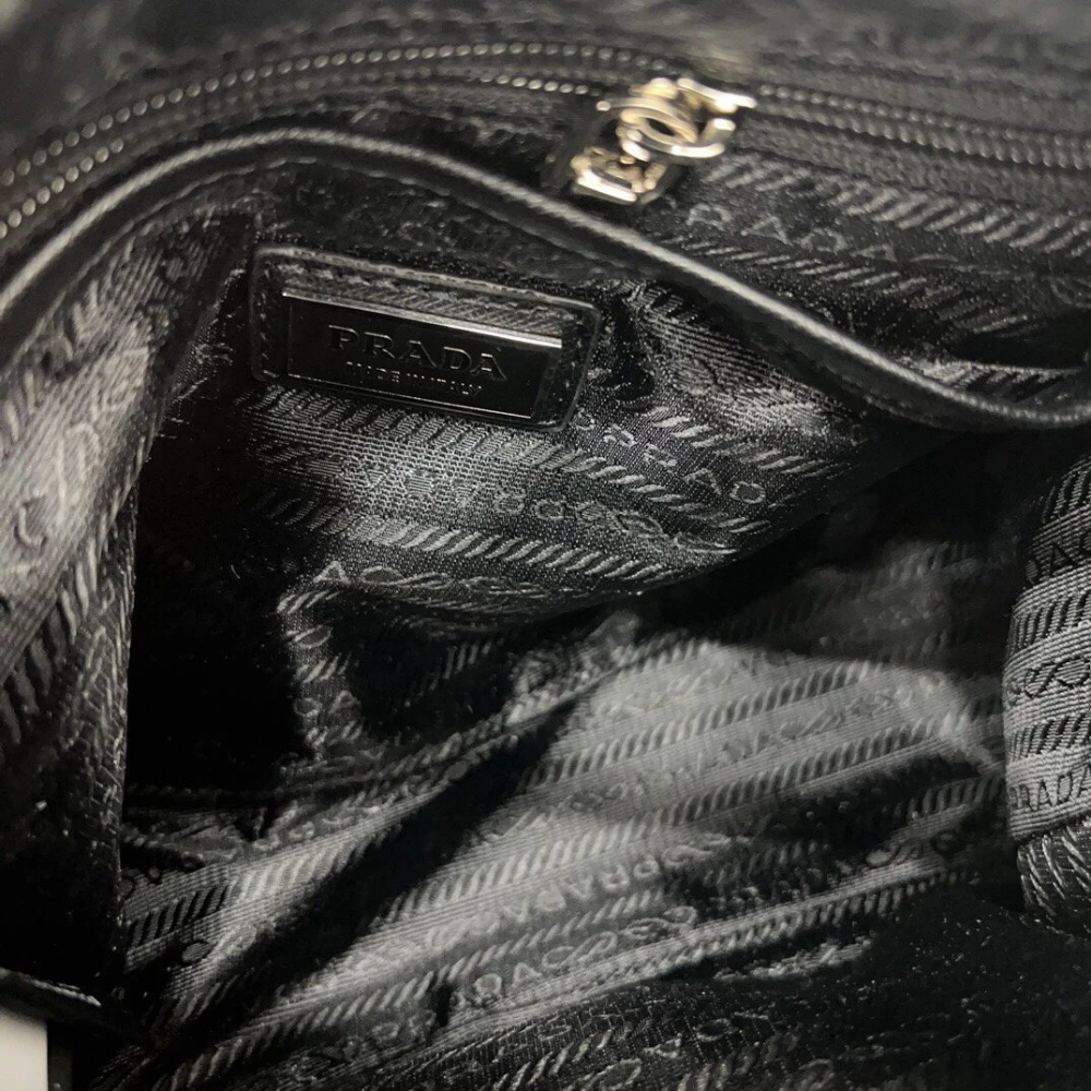 PRADA普拉達包包 尼龍布三合一三角標斜背包 翻蓋包 郵差包 男生包包 通勤百搭休閒包 子母包 大容量小方包-細節圖9