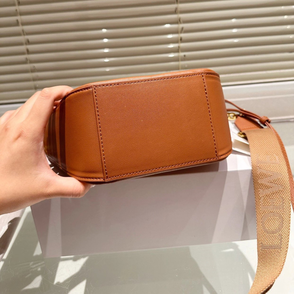 Loewe羅意威包包 Hammock Hobo loewe吊床包 時尚通勤女包 腋下包 棕色真皮包包 斜背包 手提袋 牛-細節圖7