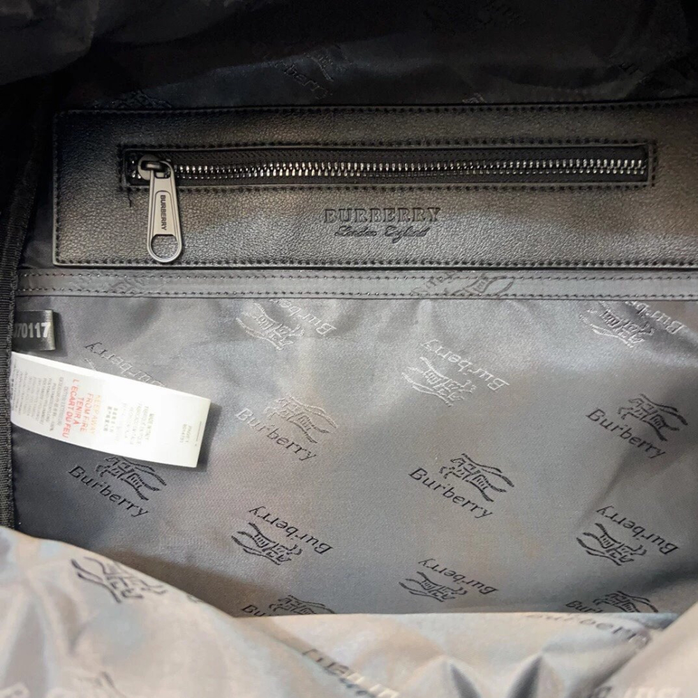 Burberry雙肩包 戰馬背包 男女通用款雙肩後背包 休閒包 經典印花藍色帆布包 男生背包 通勤百搭電腦包 多隔層筆電-細節圖8