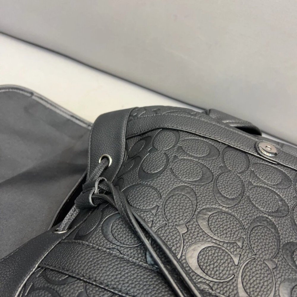 COACH蔻馳雙肩包 Hitch翻蓋抽繩包 男生背包 大容量筆電背包 休閒包 商務出差旅行背包 電腦包 手提袋 男士雙肩-細節圖9