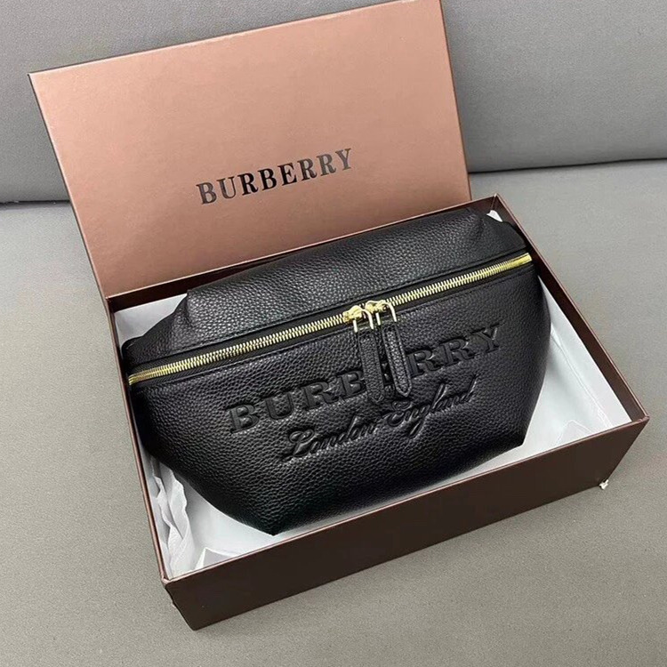 Burberry戰馬胸包 巴寶莉背包 男生胸包 男女通用款腰包 黑色真皮包包 皮質背包 斜背包 側背包 小背包 情侶包包-規格圖8