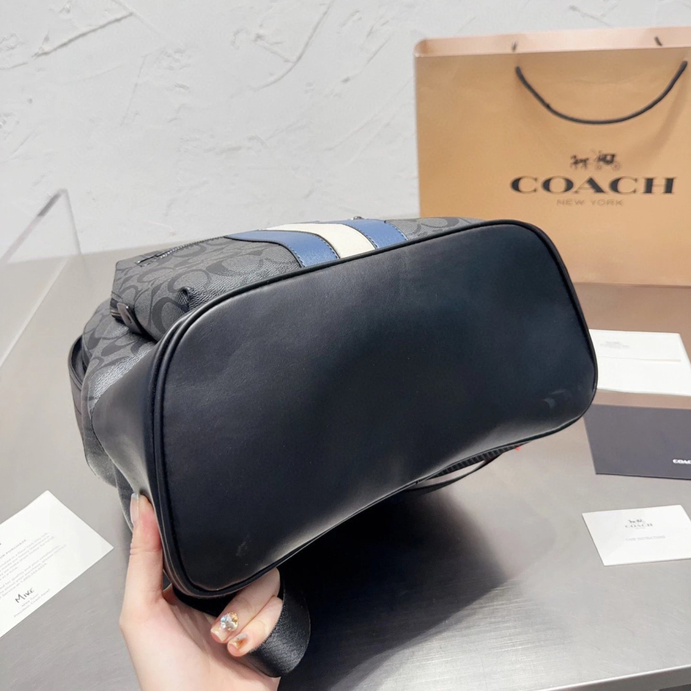 Coach雙肩包 蔻馳包包 男生雙肩後背包 大容量多隔層電腦包 筆電背包 商務通勤包 運動包 旅行包 學生書包 經典老花-細節圖6