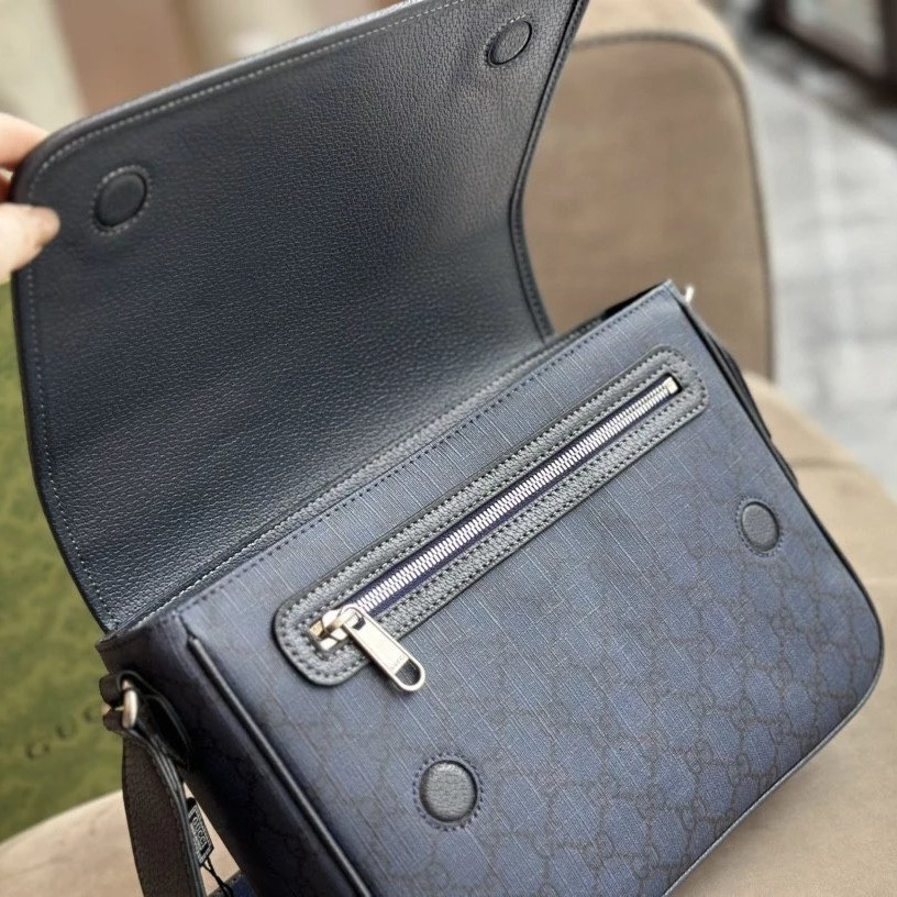 Gucci古馳包包 男生包包 Ophidia系列中號翻蓋郵差包 信封包 經典老花單肩包 側背包 斜背包 通勤休閒包 小方-細節圖8