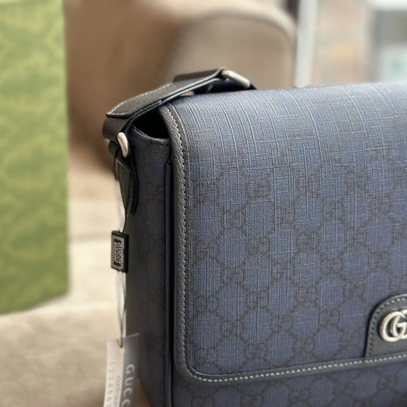 Gucci古馳包包 男生包包 Ophidia系列中號翻蓋郵差包 信封包 經典老花單肩包 側背包 斜背包 通勤休閒包 小方-細節圖10