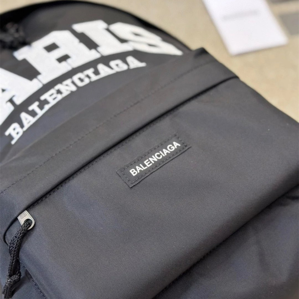 Balenciaga巴黎世家雙肩包 EXPLORER雙肩後背包 男女通用背包 尼龍布大容量旅行包 刺繡徽標字母包 休閒運-細節圖8