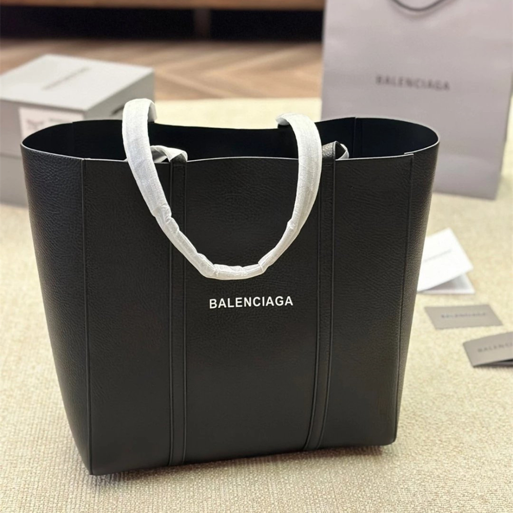 BALENCIAGA巴黎世家包包 女生托特包 EVERYDAY TOTE托特包 大容量購物袋 大號大方包 手提袋 黑色真-細節圖6