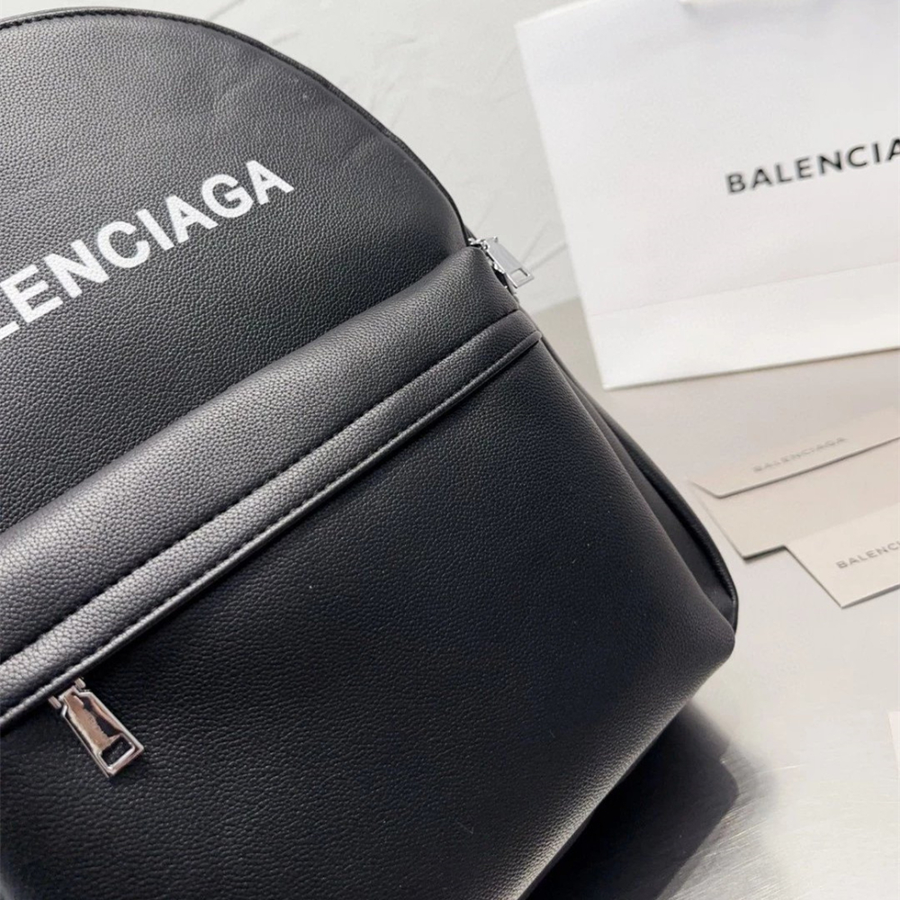 Balenciaga巴黎世家雙肩包 EVERYDAY背包 男女通用雙肩後背包 黑色真皮包包 牛皮背包 學生書包 商務通勤-細節圖5