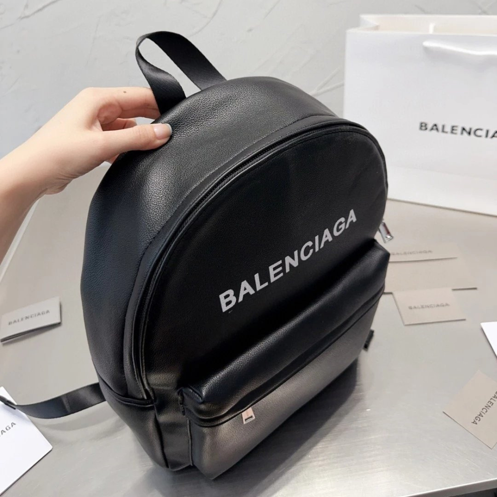 Balenciaga巴黎世家雙肩包 EVERYDAY背包 男女通用雙肩後背包 黑色真皮包包 牛皮背包 學生書包 商務通勤-細節圖6