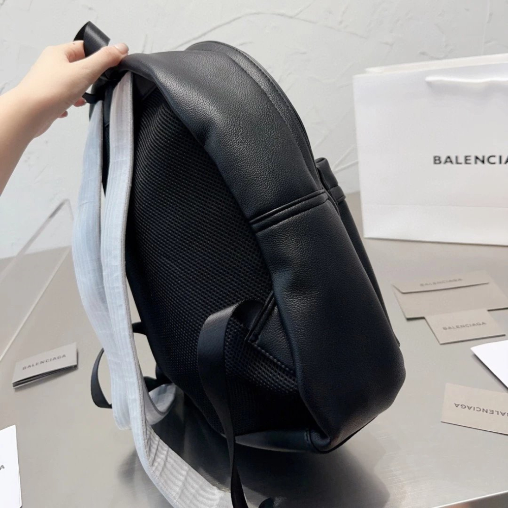 Balenciaga巴黎世家雙肩包 EVERYDAY背包 男女通用雙肩後背包 黑色真皮包包 牛皮背包 學生書包 商務通勤-細節圖8