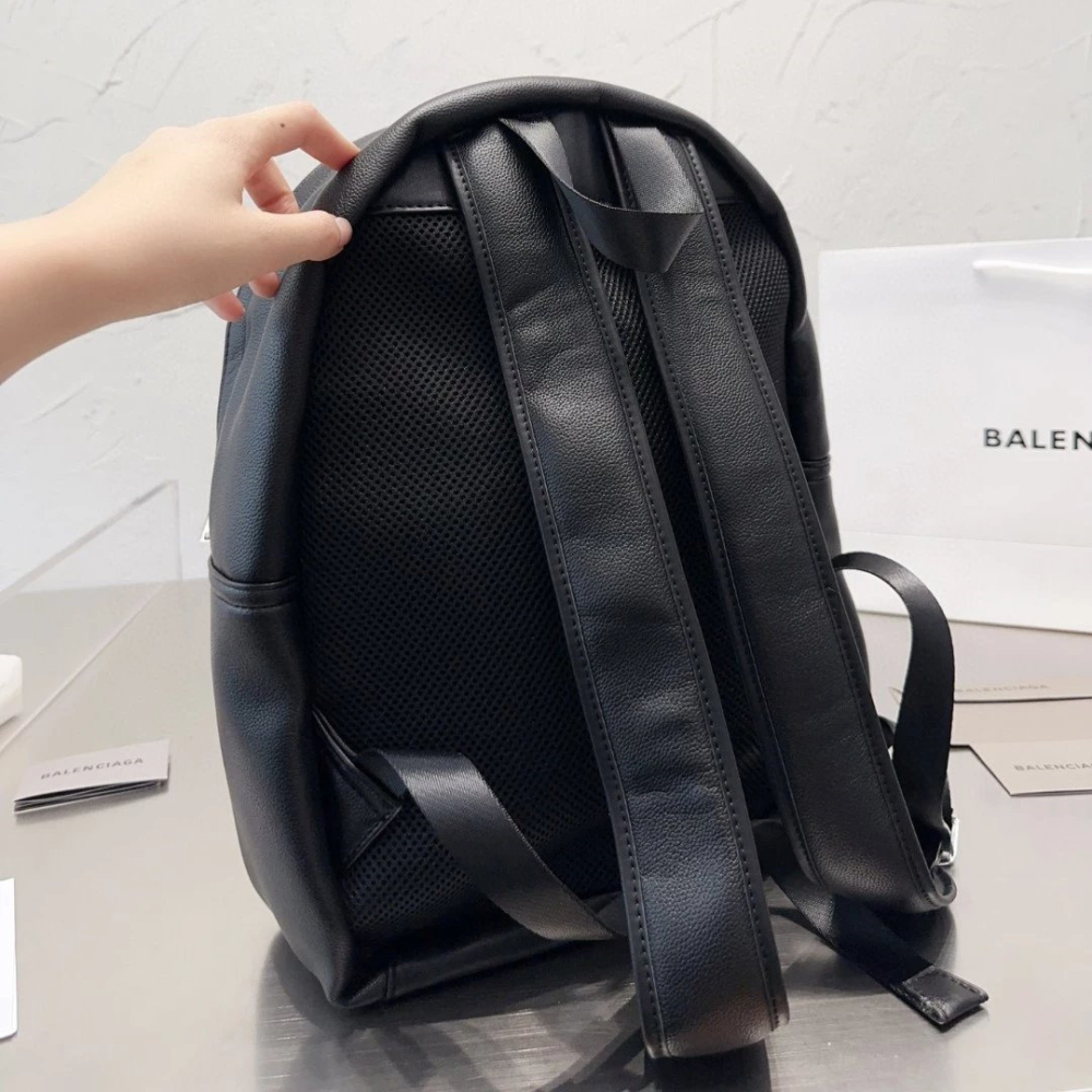 Balenciaga巴黎世家雙肩包 EVERYDAY背包 男女通用雙肩後背包 黑色真皮包包 牛皮背包 學生書包 商務通勤-細節圖9