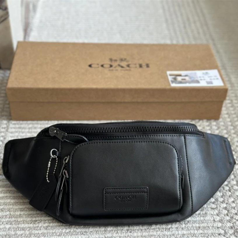 Coach蔻馳胸包 經典老花拼色腰包 男生胸包 男女通用情侶背包 TRACK腰包 單肩包 側背包 斜背包 休閒包 運動旅-細節圖2