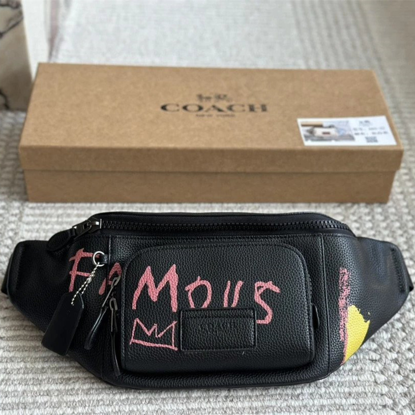 Coach蔻馳胸包 經典老花拼色腰包 男生胸包 男女通用情侶背包 TRACK腰包 單肩包 側背包 斜背包 休閒包 運動旅-細節圖10